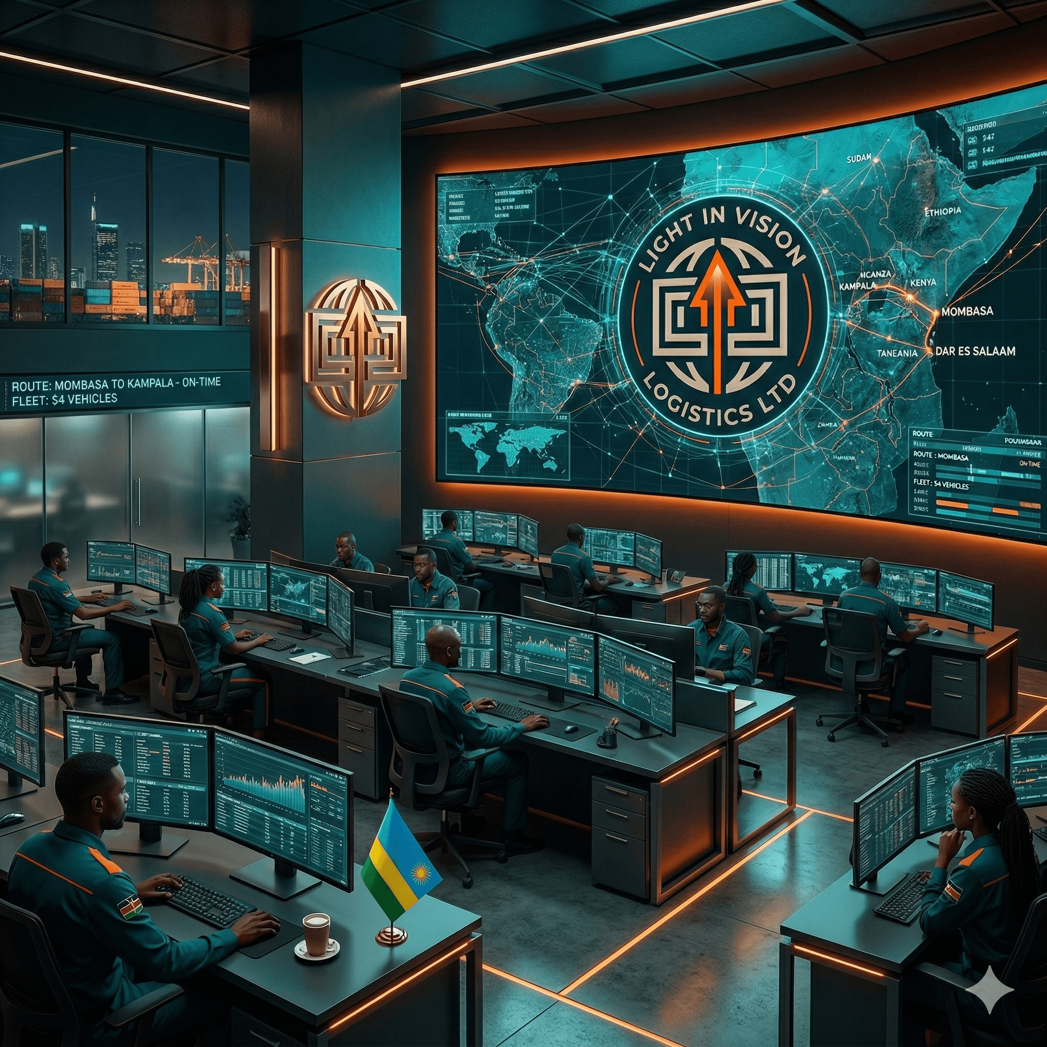 Light In Vision Logistics control room